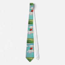 Red Balloon - blue sky beautiful day art Neckties