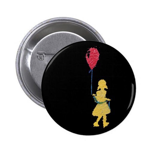 red balloon. pinback button