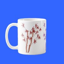 Red Bamboo, Lavendar Bamboo, Blue bamboo mugs