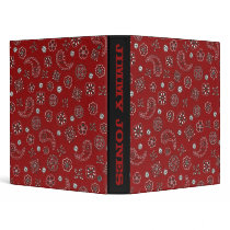 Red Bandana Binder