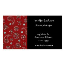 Red Bandana Business Cards