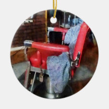Red Barber Chair Christmas Tree Ornaments