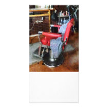 Red Barber Chair Photo Greeting Card