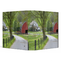 Red barn and farm house near Berlin, Ohio. 3 Ring Binders