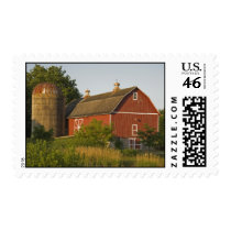 Red Barn and Silo Postage