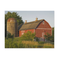 Red Barn and Silo Post Cards