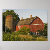Red Barn and Silo Posters