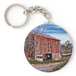 Red Barn. Blue Sky. Key Chain
