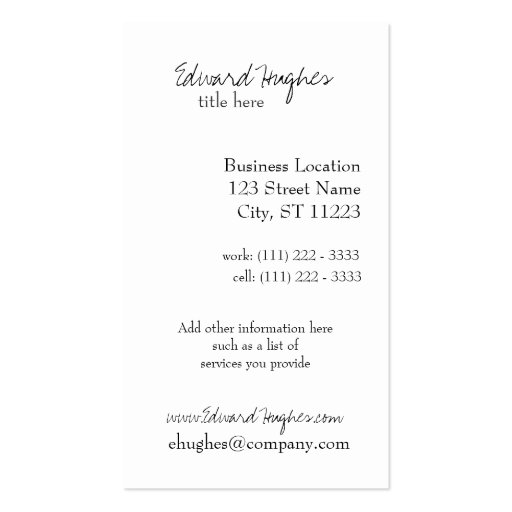 Red Barn Business Card Template (back side)