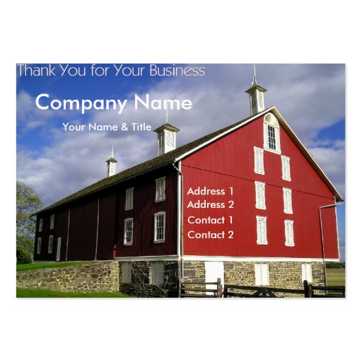 Red Barn Business Card - Thank You