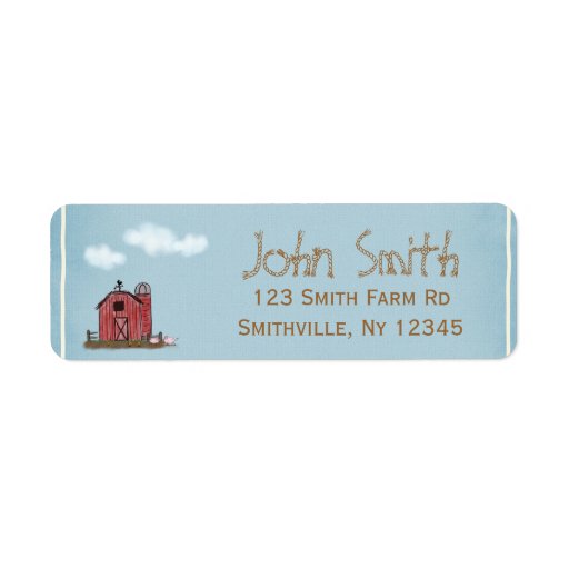 Red Barn Farm Address Label Zazzle