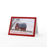 Red Barn in Winter, Christmas cards