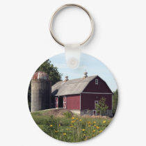 Red Barn Keychain