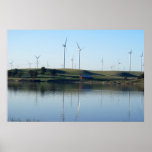 Red Barn On a Wind Farm Posters