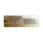 Red Barn Return Address Label
