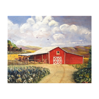 Red Barn West Virginia Farm Canvas Wrap Gallery Wrap Canvas