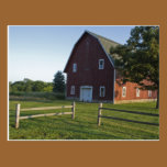 Red Barn with Fence postcards