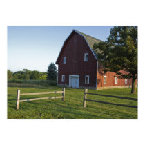Red Barn with Fence posters