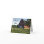 Red Barn with Fence Thank You Note