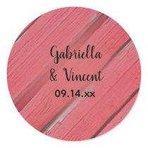 Red Barn Wood Country Wedding Envelope Seals Stickers