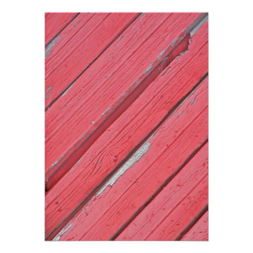 Red Barn Wood Country Wedding Invitation