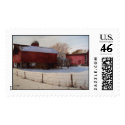 Red Barns in Winter- stamps