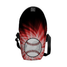 Red Baseball Courier Bag