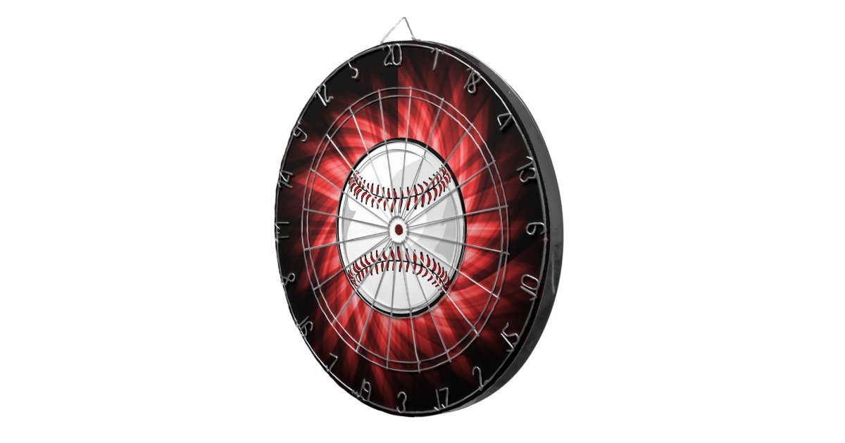 Red Baseball Dart Board Zazzle