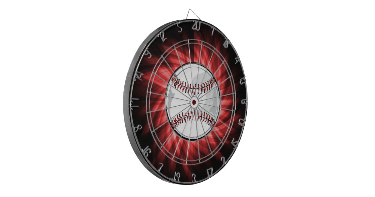 Red Baseball Dart Board Zazzle