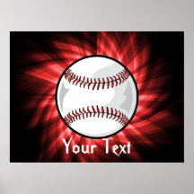 Red Baseball Print