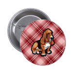 Red Basset Hound Pins