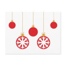 Red Baubles Card Postcard