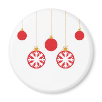 Red Baubles Magnet