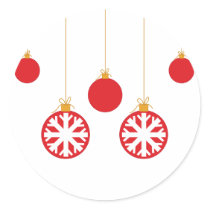 Red Baubles Stickers