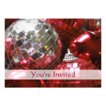 Red Baubles 'You're Invited' invitation