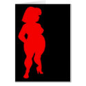 red bbw silhouette cards