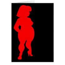 red bbw silhouette cards