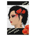 red beauty personalized stationery
