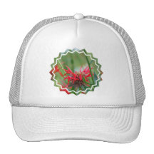 Red Bee Balm Flowers Baseball Hat