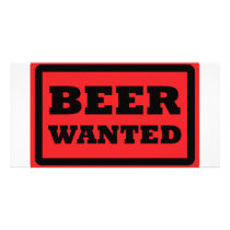 red beer wanted icon photo cards