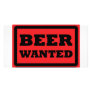 red beer wanted icon photo card template
