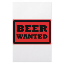 red beer wanted icon custom stationery