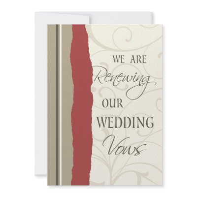 Wedding Renewal Vows on Wedding Vow Renewal Ceremony Invitations In Elegant Shades Of Beige