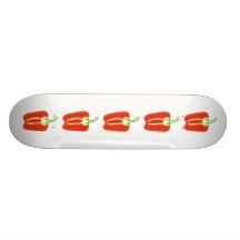 Red Bell Pepper Half. Capsicum. Skate Deck