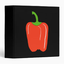 Red Bell Pepper. Whole. 3 Ring Binder