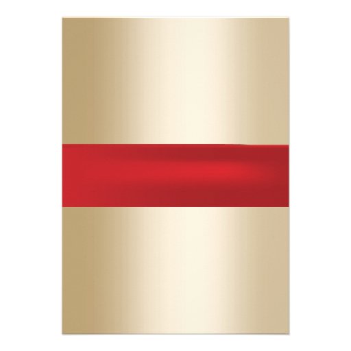 Red Belt Gold & Black Retirement Party Invitations