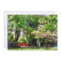 Red Bench by Pink Tree invitations