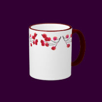 RED BERRIES by SHARON SHARPE mugs