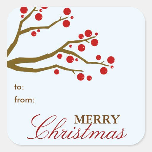 red berries christmas gift tag sticker zazzle red berries christmas gift tag sticker zazzle