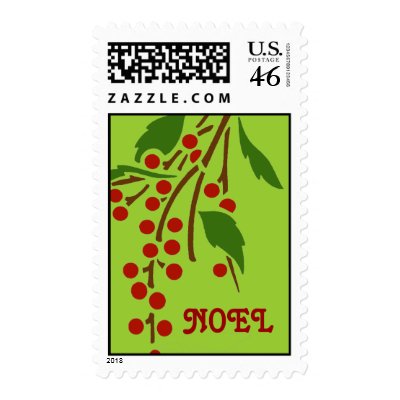 Red Berries Noel Stamp by litabug